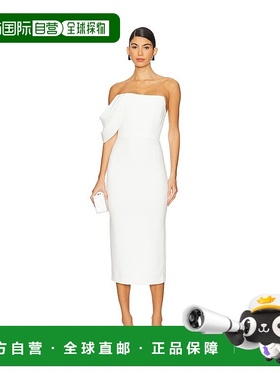 香港直邮ALEX PERRY 女士 垂褶束腰中长连衣裙 D1424RE25