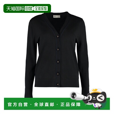 香港直邮TORY BURCH 女士针织衫 SS2024 146283001黑色 开衫