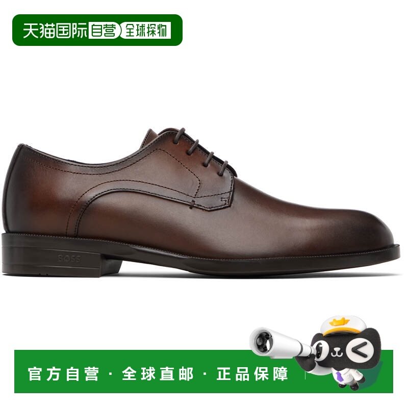 1h可退 香港直邮BOSS 波士 男士 棕色德比鞋 50541701 brown棕色,流行男鞋,休闲皮鞋,淘宝优惠券,粉丝福利购,淘宝优惠卷