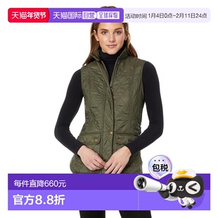 1h可退 香港直邮barbour 巴伯尔 女士 Wray 马甲 green绿色 舒适