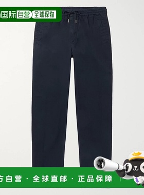 香港直邮Folk 男士 锥形棉质斜纹布抽绳裤子 CI07WDEEPNAVY