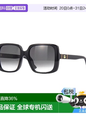 欧洲直邮GUCCI古驰 镜腿侧面logo标识板材镜架 方形 太阳眼镜 女