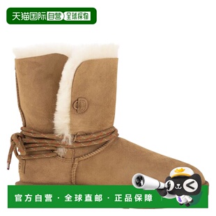 1h可退 香港直邮Ugg 女士 BAILEY 绑带绒面革短靴 1171530女靴
