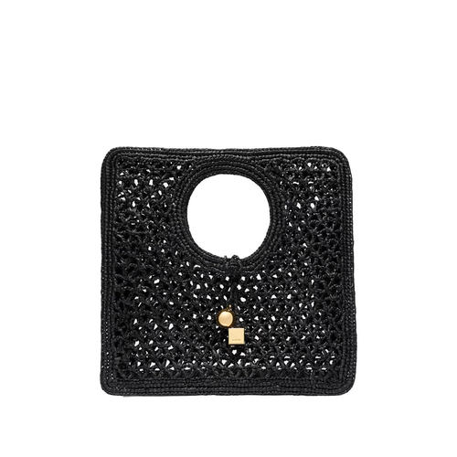 香港直邮Jacquemus 女士 LE PETIT CARRÉ SPIAGGIA 拉菲草编织托