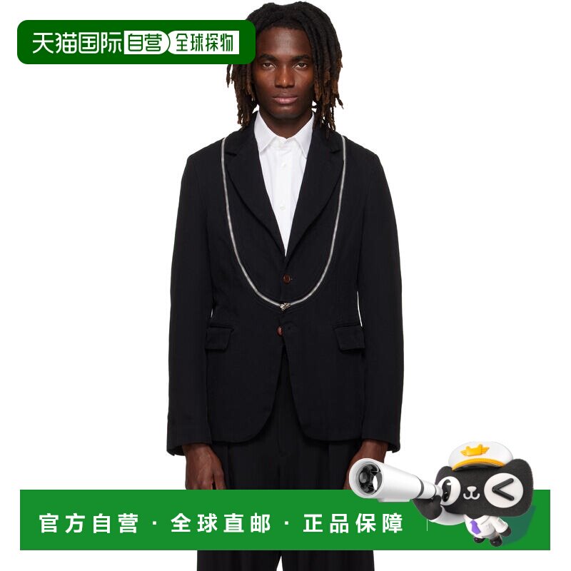 1h可退 香港直邮comme des garcons 川久保玲 男士 黑色 Heavy Ke
