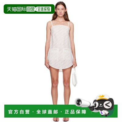 1h可退 香港直邮Courreges 女士 白色 Circle Lace 连衣裙 325CRO