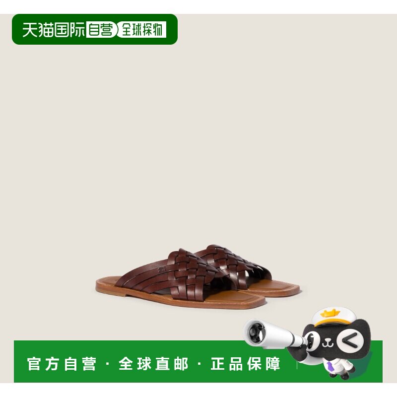 1h可退 香港直邮MIU MIU 女士拖鞋 5XX678FA0153ZN8F0201 AW2026