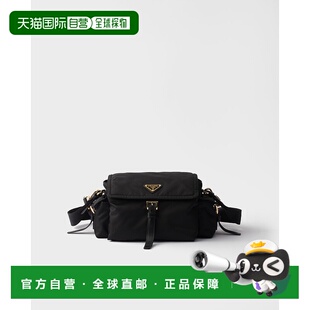 自营欧洲直邮Prada普拉达 Explore系列女士黑色再生聚酰胺金属三
