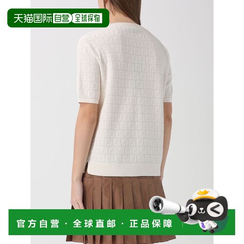 1h可退 香港直邮FENDI 女士T恤 FZXD57AUZRF0ZNM SS2026 米白色