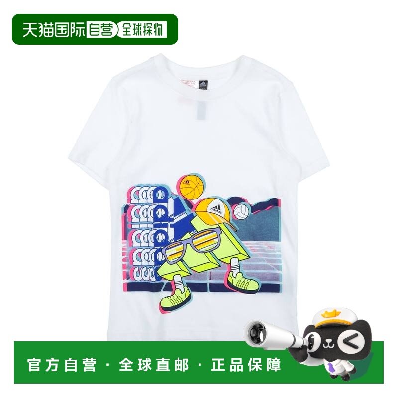1h可退 香港直邮adidas 阿迪达斯 男童 T恤童装 white白色 舒适时,童装/婴儿装/亲子装,T恤,淘宝优惠券,粉丝福利购,淘宝优惠卷