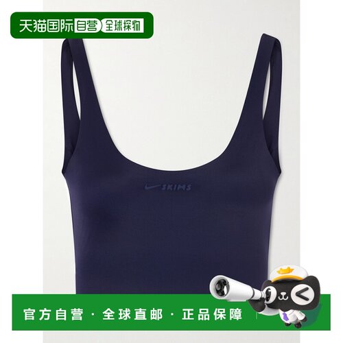 SKIMS 女士 + Nike 圆领文胸式海军蓝上衣 BRSPT5【付后1h可退】