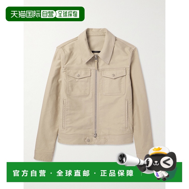 香港直邮Tom Ford 汤姆 福特 男士 修身棉质斜纹布夹克 OBS048FMC