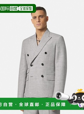 香港直邮Versace 羊毛双排扣西装外套 10166041A11264范思哲