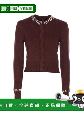 1h可退 香港直邮Pinko 品高 女士 缀饰领口针织开衫 105686A2S4