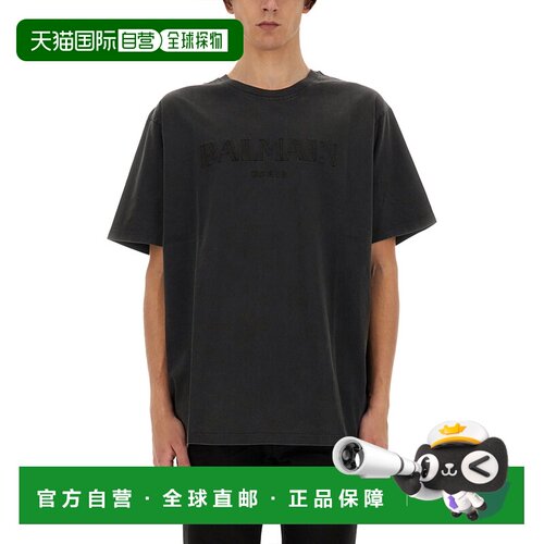 1h可退 香港直邮BALMAIN 女士T恤 DH1EG010BC72YGD CO 黑色 T-SHI
