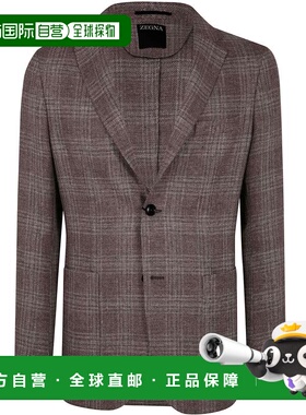 1h可退 香港直邮zegna 杰尼亚 男士 羊毛亚麻夹克 R950721A91DNMG