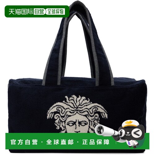 香港直邮versace 范思哲 女士 海军蓝 Terry Cloth Jacquard Gym