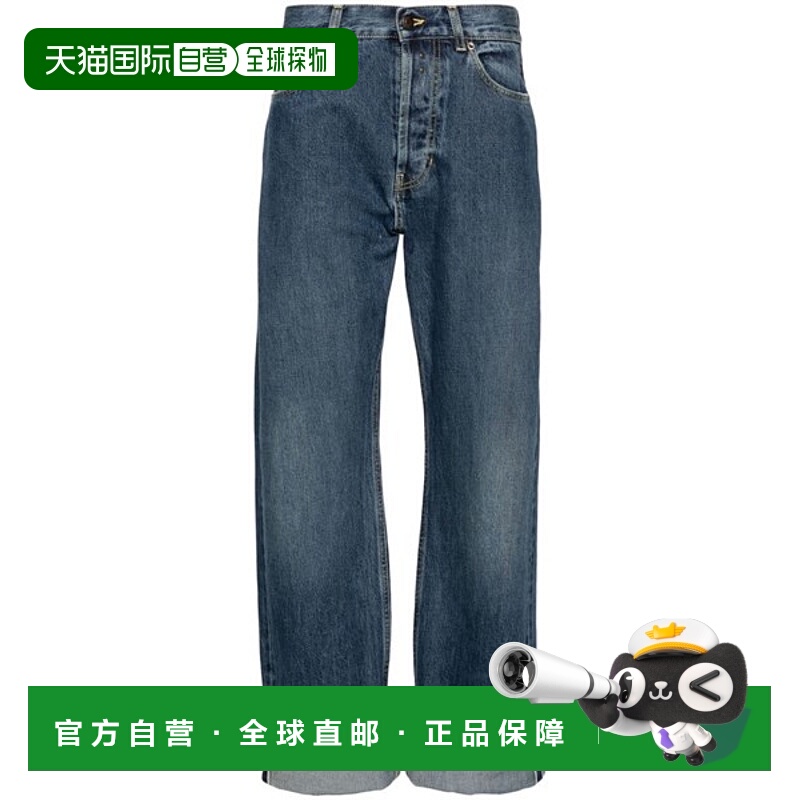 香港直邮mcqueen 亚历山大 麦昆 男士 logo标识牛仔长裤 781770QY