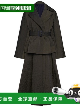 1h可退 香港直邮alaia 女士 ALAΪA 层叠感风衣 AA9M1086W064B