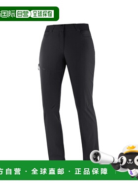 自营欧洲直邮Salomon Wayfarer女士黑色聚酰胺可调节腰围长裤