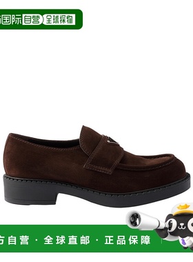 香港直邮Prada Chocolate绒面革乐福鞋 2DE127103FG000一脚蹬单鞋