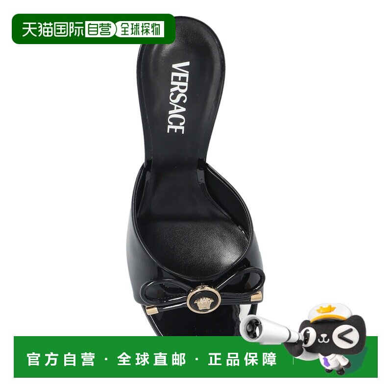 香港直邮VERSACE 女士凉鞋 1018239D2VE1B00V CO 黑色 'opera bow