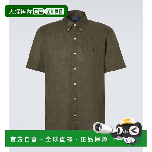 香港直邮Polo Ralph Lauren Polo 拉夫 劳伦 男士 亚麻衬衫 71096
