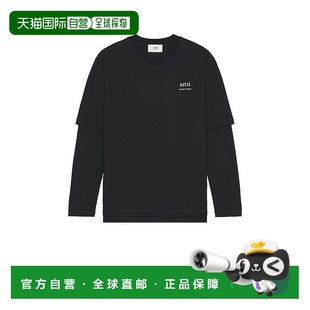 香港直邮Ami Paris 男士 长袖T恤 HTS248JE0119 blue蓝色 舒适时