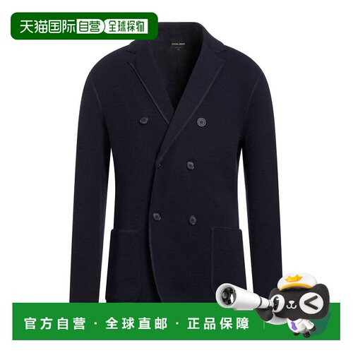 1h可退 香港直邮armani 阿玛尼 男士 西装外套 blue蓝色 舒适时尚