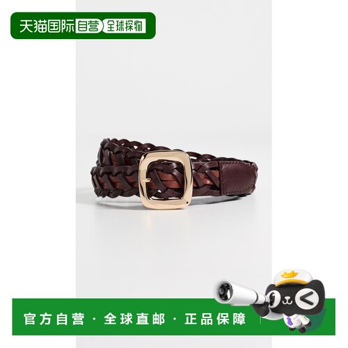 1h可退 美国直邮ZIMMERMANN 女士 Malley 编织皮带 brown棕色 舒