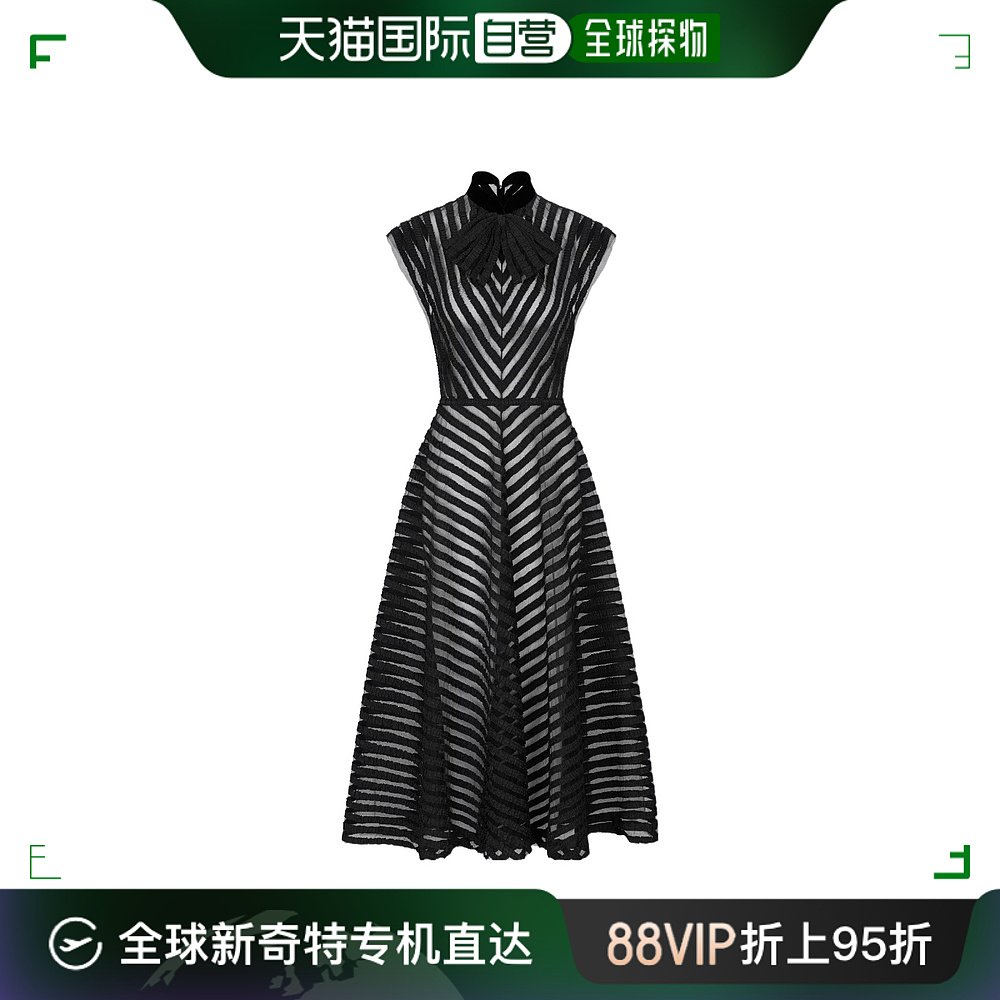 香港直邮Dior 中长刺绣连衣裙 411R77X8808