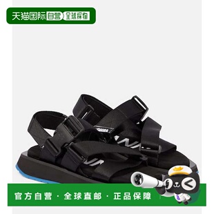 1h可退 香港直邮GANNI 甘尼 女士 Webbing 比赛凉鞋 black黑色 舒