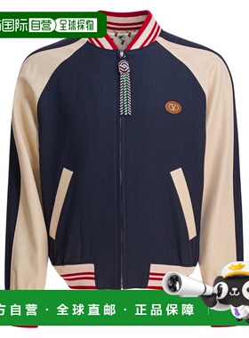 1h可退 香港直邮valentino 华伦天奴 男士 蓝色棉质夹克 7V3CIP63