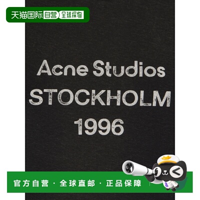 1h可退 香港直邮ACNE STUDIOS 女士T恤 CL0395BM0 CO 黑色 FN-UX-