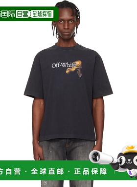 1h可退 香港直邮off-white 男士 黑色 Cupid Arrow Skate Logo T