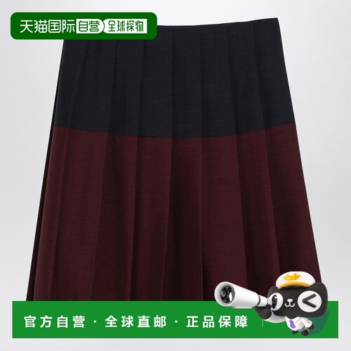 1h可退 香港直邮Miu Miu 缪缪 女士 AMARANTH/NAVY 蓝色马海毛半(