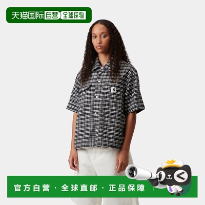 自营欧洲直邮Carhartt WIP Michigan女士坎德格纹棉质短袖衬衫
