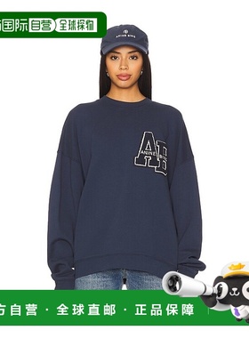 1h可退 香港直邮ANINE BING 女士 Miles Letterman 宽松款卫衣 A0