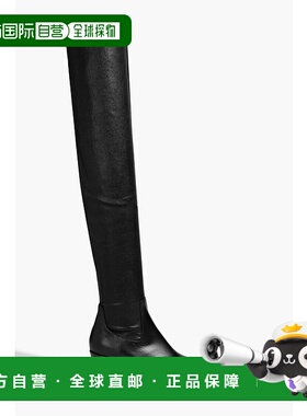1h可退 香港直邮KHAITE 女士 Hooper 皮质过膝靴子 F1059732BLACK