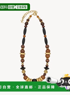 自营欧洲直邮YSL圣罗兰 透明棕色/琥珀色/金色玻璃可调节弹簧扣大