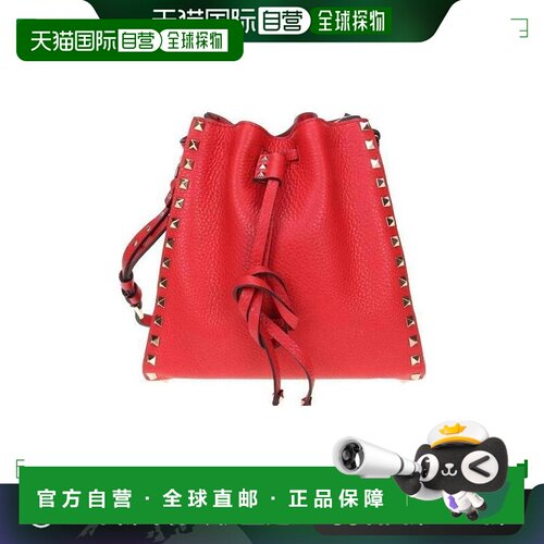 1h可退 香港直邮VALENTINO 20FW 铆钉细节水桶包斜挎包 Men手提包