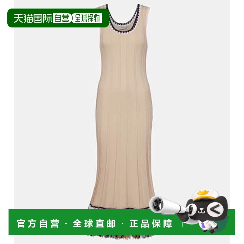 香港直邮Simkhai 女士 Julianna 棉质羊绒中长连衣裙