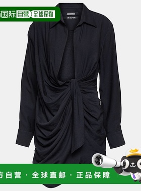 1h可退 香港直邮Jacquemus 女士 La Bahia 长袍深V领迷你连衣裙