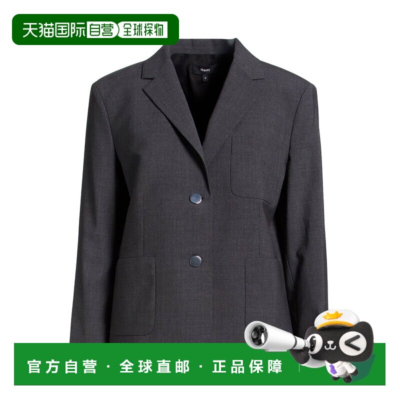 1h可退 香港直邮THEORY 希尔瑞 女士 西装外套 grey灰色 舒适时尚