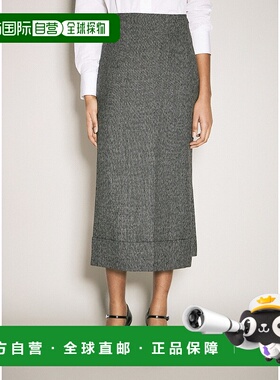 1h可退 香港直邮Prada 普拉达 女士 羊毛长半身裙 P117Y15K8F0002