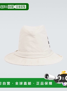 1h可退 香港直邮Visvim 维斯维木 男士 刺绣棉渔夫帽 white白色