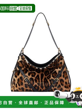 香港直邮Givenchy Voyou 中号豹纹皮革包手提包斜挎包 BB5131B2AR