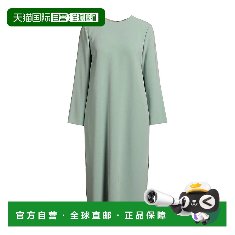 1h可退 香港直邮THEORY 希尔瑞 女士 中长连衣裙 green绿色 舒适