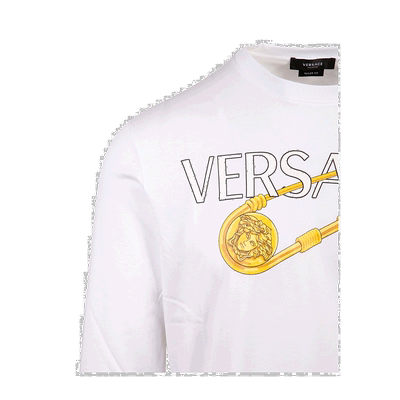 香港直邮Versace logo印花T恤 10017481A00932长袖范思哲男装