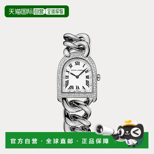 自营欧洲直邮RalphLauren拉夫劳伦 The Stirrup带钻石小链节钢质